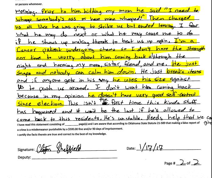 Excerpt from petition in PO-2017-00015
